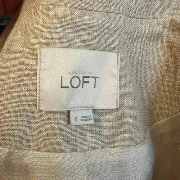 Ann Taylor LOFT Linen Belted Jacket Blazer NWOT women 6 - Picture 10 of 11